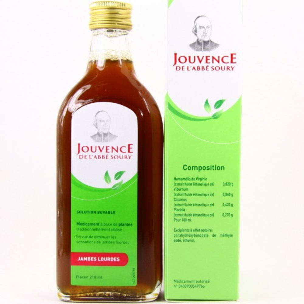 Prix de JOUVENCE DE L'ABBE SOURY SOL BUV 210ml FL/1 Laboratoires Oméga Pharma France