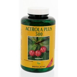 Acérola + 500 - 100.0 unites - les compléments alimentaires - phyto-actif Vitamine C-10008