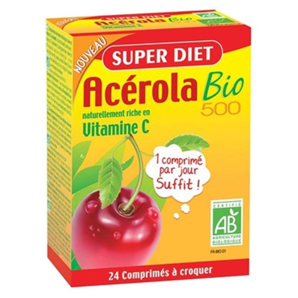 Photo de Acérola bio 500 - 24 comprimés Super diet Acérola bio 500 - 24 comprimés Super diet-138446
