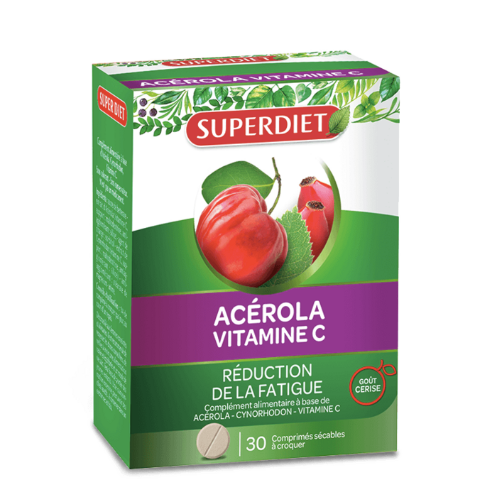 Photo de Acerola vitamine c - 30 comprimés sécables à croquer Super diet Acerola vitamine c - 30 comprimés sécables à croquer Super diet-4597