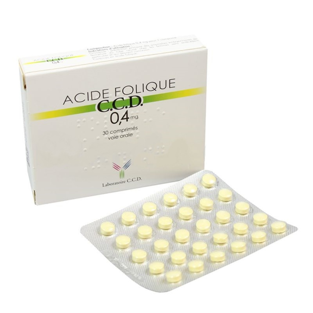 Photo de Acide folique ccd 0,4 mg - 30 comprimés Laboratoire ccd Acide folique ccd 0,4 mg - 30 comprimés Laboratoire ccd-192263