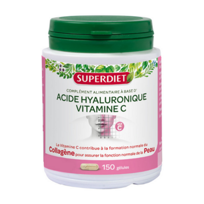 Acide hyaluronique + vitamine c -  150 gélules Super diet-125777