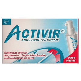 ACTIVIR 5% Crème, pompe doseuse 2 gr - 2.0 g - LABORATOIRE GSK -192936