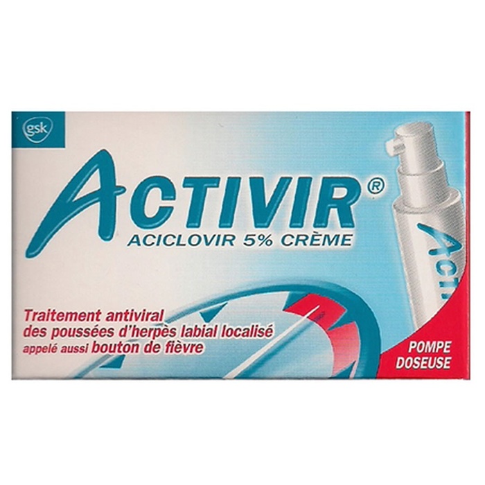 Activir 5% crème, pompe doseuse 2 gr Laboratoire gsk-192936