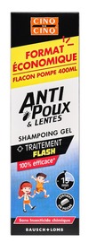Anti Poux et Lentes -Shampoing pompe 400ml - anti poux - Cinq sur Cinq -251196