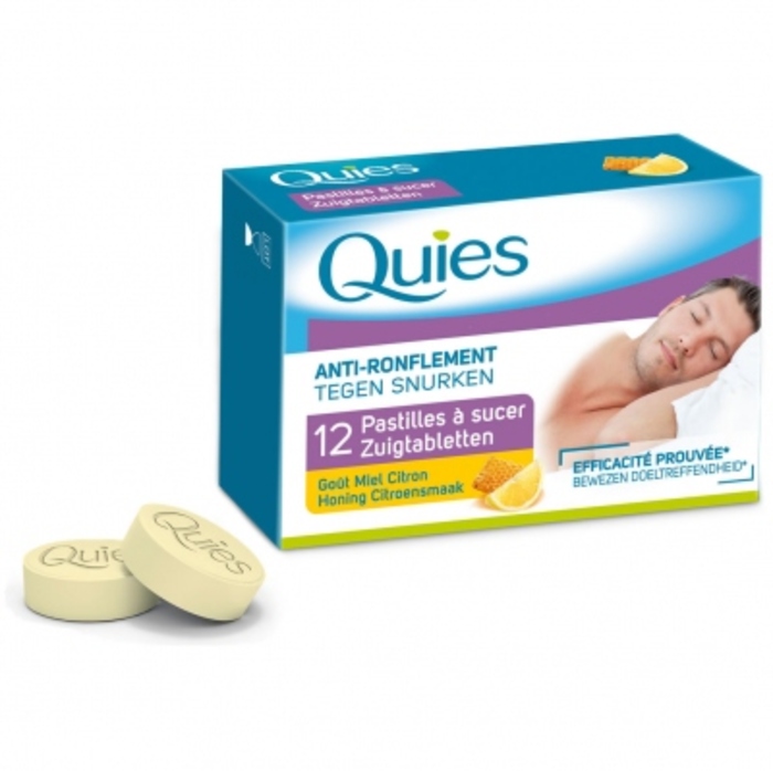 Photo de Anti-ronflement 12 pastilles à sucer miel citron Quies Anti-ronflement 12 pastilles à sucer miel citron Quies-145529