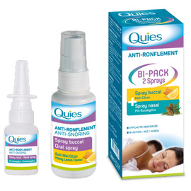 Anti-ronflement Bi-Pack Spray Buccal 70ml + Spray Nasal 15ml - Quies -211156