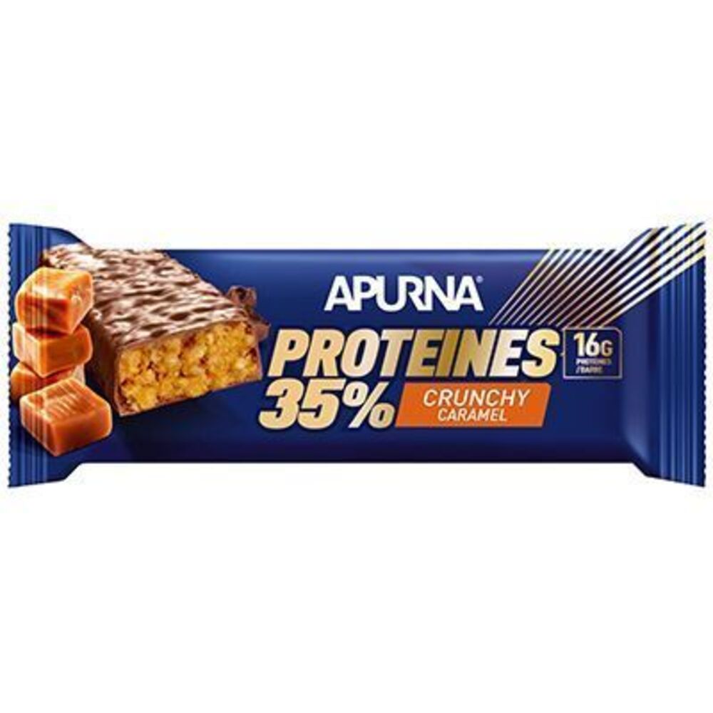Photo de Apurna barre hyperprotéinée crunchy caramel 45g Apurna Apurna barre hyperprotéinée crunchy caramel 45g Apurna-225301