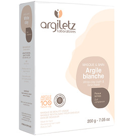 argile blanche 200 g - 200.0 g - Les spécifiques et les argiles de couleur - Argiletz Peaux ternes-9633