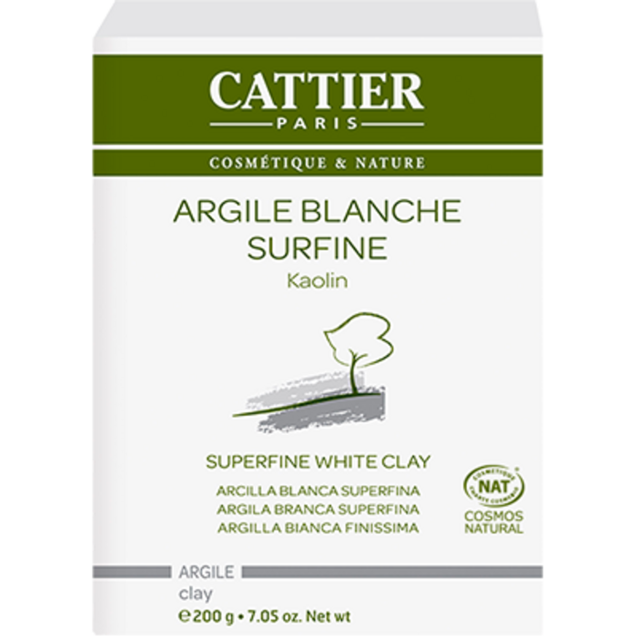 Argile surfine blanche bio 200g Cattier-1485