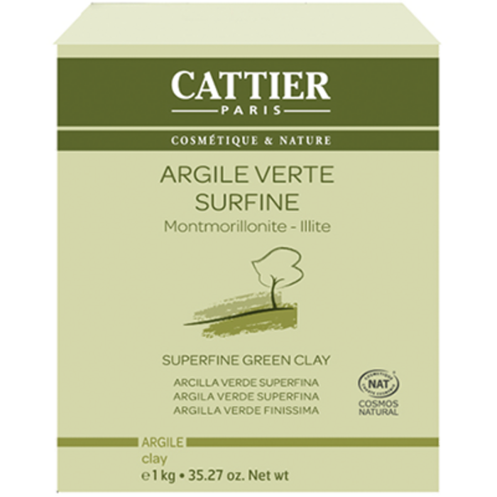 Argile verte fine bio 1kg Cattier-4726