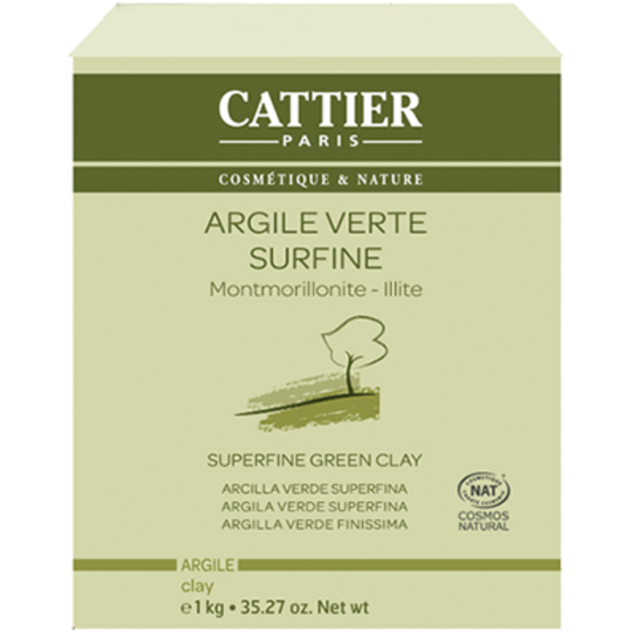 Photo de Argile verte fine bio 1kg Cattier Argile verte fine bio 1kg Cattier-4726