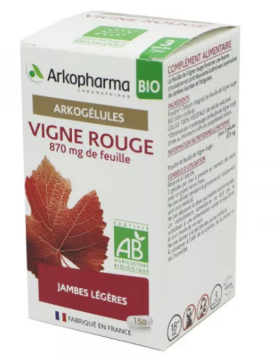 Photo de Arkog vigne rouge bio gelul 150 Arkopharma Arkog vigne rouge bio gelul 150 Arkopharma-262719
