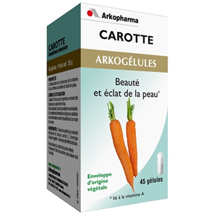 Photo de Arkogelules carotte - 45 gélules Arko pharma Arkogelules carotte - 45 gélules Arko pharma-147758