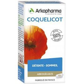ARKOGELULES Coquelicot - 45 gélules - détente - ArkoPharma Arkogélules Coquelicot-147727