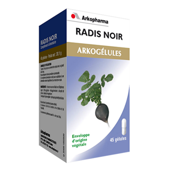 Photo de Arkogelules radis noir - 45 gélules Arko pharma Arkogelules radis noir - 45 gélules Arko pharma-147765