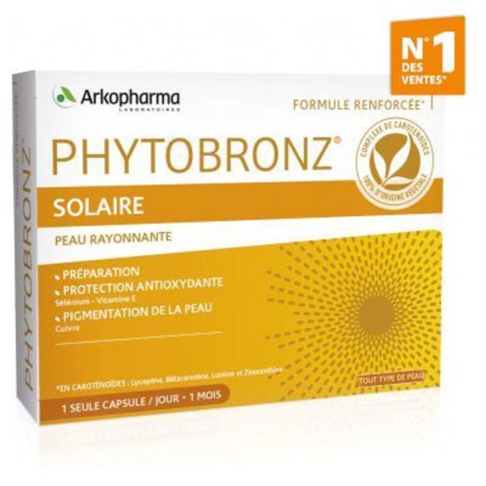 Photo de Arkopharma phytobronz solaire 30 capsules Arko pharma Arkopharma phytobronz solaire 30 capsules Arko pharma-191879