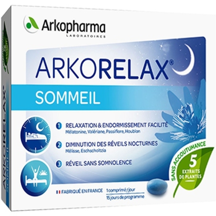 Photo de Arkorelax sommeil - 15 comprimés Arko pharma Arkorelax sommeil - 15 comprimés Arko pharma-191867