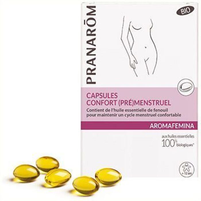 Photo de Aromafemina confort (pré)menstruel 30 capsules Pranarom Aromafemina confort (pré)menstruel 30 capsules Pranarom-226334