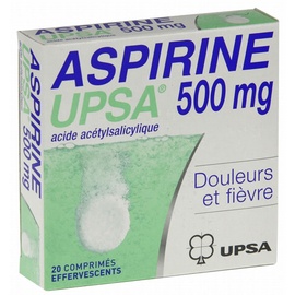ASPIRINE  500mg - 20 comprimés effervescents - Upsa -192324