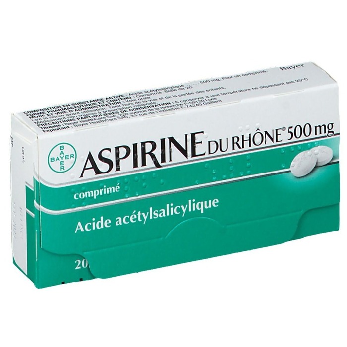 Photo de Aspirine du rhône 500mg - 20 comprimés Bayer Aspirine du rhône 500mg - 20 comprimés Bayer-194043