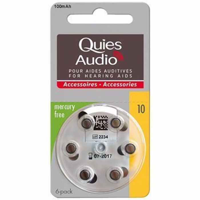 Photo de Audio piles modèle 10 x6 Quies Audio piles modèle 10 x6 Quies-216839