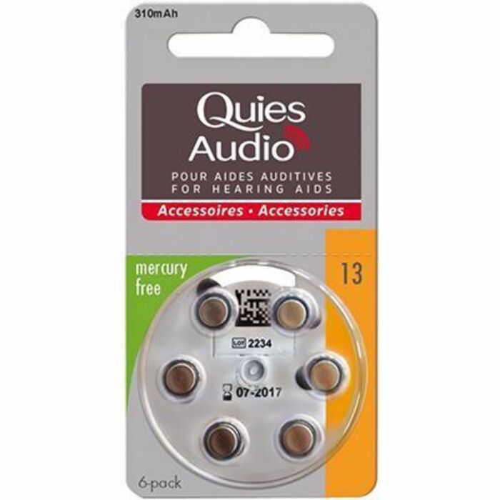 Photo de Audio piles modèle 13 x6 Quies Audio piles modèle 13 x6 Quies-216837