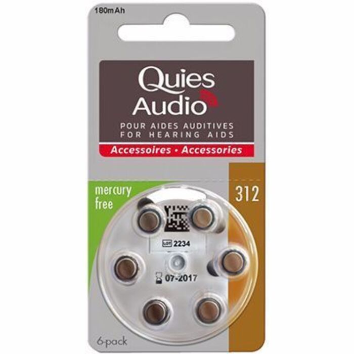 Photo de Audio piles modèle 312 x6 Quies Audio piles modèle 312 x6 Quies-216838