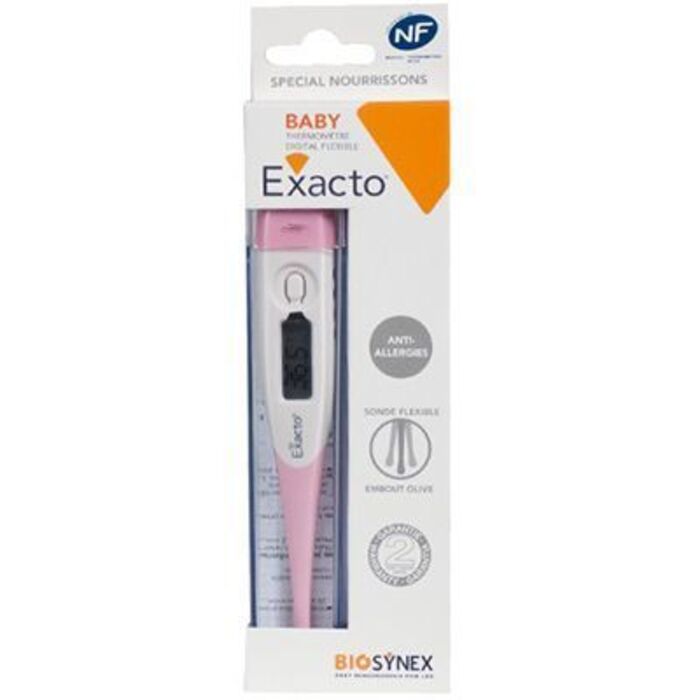 Photo de Baby thermomètre ditigal flexible rose Exacto Baby thermomètre ditigal flexible rose Exacto-219696
