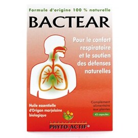 Bactear - 45.0 unites - les compléments alimentaires - phyto-actif Antibactérien gorge - nez - bronches-10015