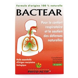 Bactear - 45.0 unites - Les compléments alimentaires - Phyto-actif Antibactérien gorge - nez - bronches-10015