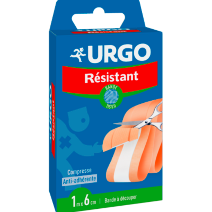 - bande à découper résistant - bande en tissu - compresse anti-adhérente - 1mx6cm Urgo-229585