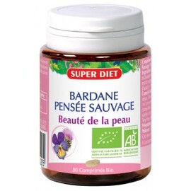 BARDANE - PENSEE SAUVAGE BIO -  80 comprimés - 80.0 unités - Beauté - Peau - Super Diet Peau nette-4494
