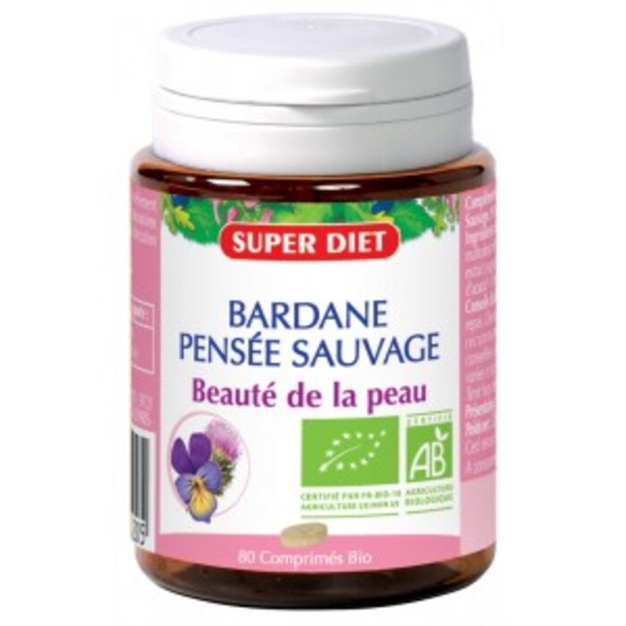 Bardane - pensee sauvage bio -  80 comprimés Super diet-4494