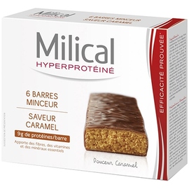 Barres minceur caramel x6 - 6.0 unites - hyperprotéinée - milical -7356