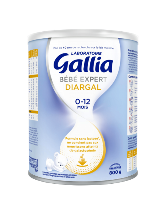 Photo de Bébé expert diargal 0-12 mois lait sans lactose 800g Gall Bébé expert diargal 0-12 mois lait sans lactose 800g Gall-229287