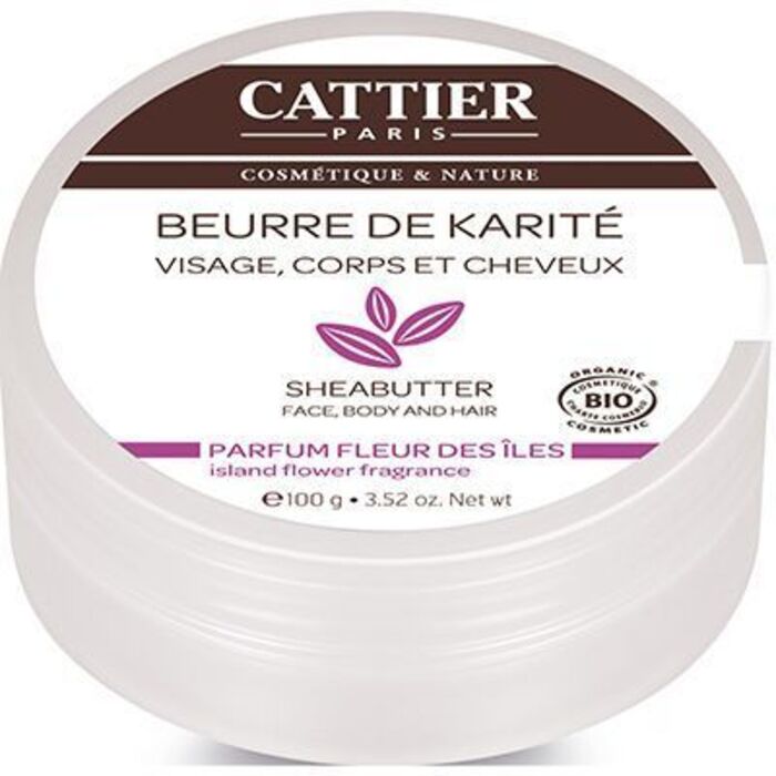 Beurre de karité fleur des iles bio 100g Cattier-103889