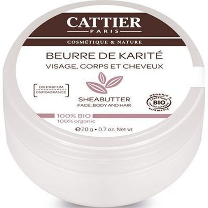 Beurre de karité nature bio 100g Cattier-1560