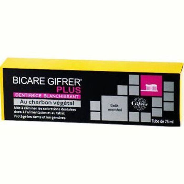 Photo de Bicare plus dentifrice au charbon 75ml Gifrer Bicare plus dentifrice au charbon 75ml Gifrer-226118