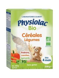 Bio céréales légumes 200g - physiolac -226247