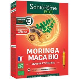 Bio moringa maca bio vigueur et energie 20x10 ampoules - santarome -222434