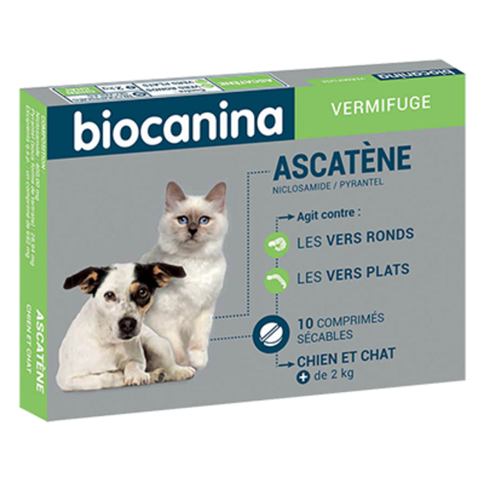 Photo de Biocanina ascatene vermifuge 10 comprimés Biocanina Biocanina ascatene vermifuge 10 comprimés Biocanina-144230