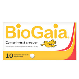 Biogaia comprimés à croquer goût fraise 10 comprimés - pediact -212826