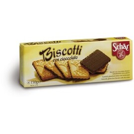 Biscotti, biscuits nappés chocolat - 150 g - divers - schar -138181