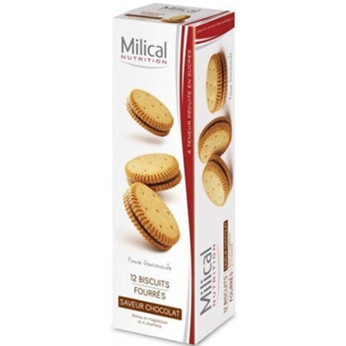Photo de Biscuits fourrés chocolat x12 Milical Biscuits fourrés chocolat x12 Milical-195981