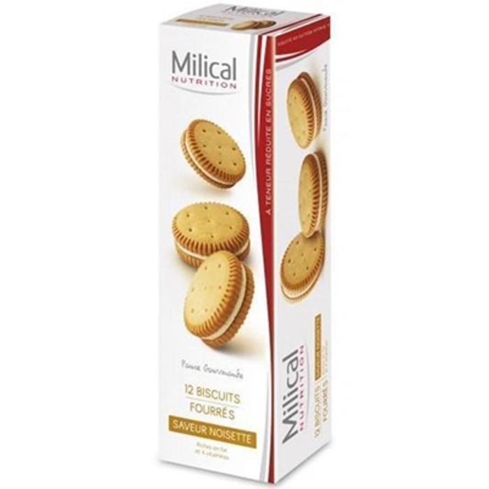 Photo de Biscuits fourrés noisette x12 Milical Biscuits fourrés noisette x12 Milical-195983