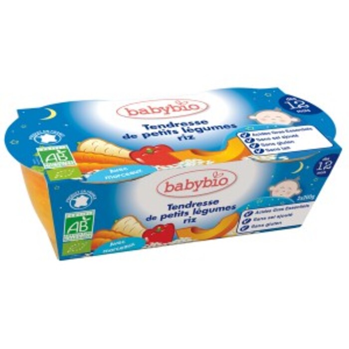 Photo de Bols bonne nuit tendresse de petits légumes riz bio - dès... Babybio Bols bonne nuit tendresse de petits légumes riz bio - dès... Babybio-133677