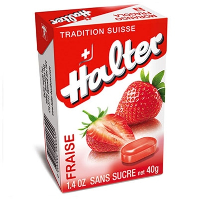 Photo de Bonbons fraise sans sucre 40g Halter Bonbons fraise sans sucre 40g Halter-195035