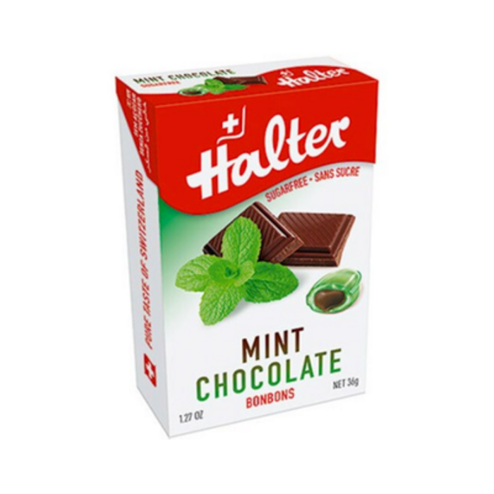 Photo de Bonbons menthe chocolat sans sucre - 36 g Halter Bonbons menthe chocolat sans sucre - 36 g Halter-195038
