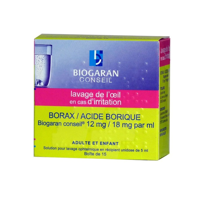 Borax / acide borique  conseil 12mg/18mg Biogaran-192375